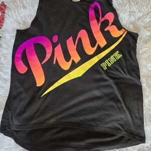 PINK Victoria's Secret Women's Black Tank Top